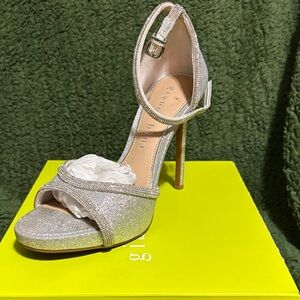 Gianni Bini Glittering Silver Heels